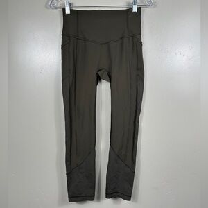 Lululemon All The Right Places Crop II 23" Dark Olive Green Size 6
